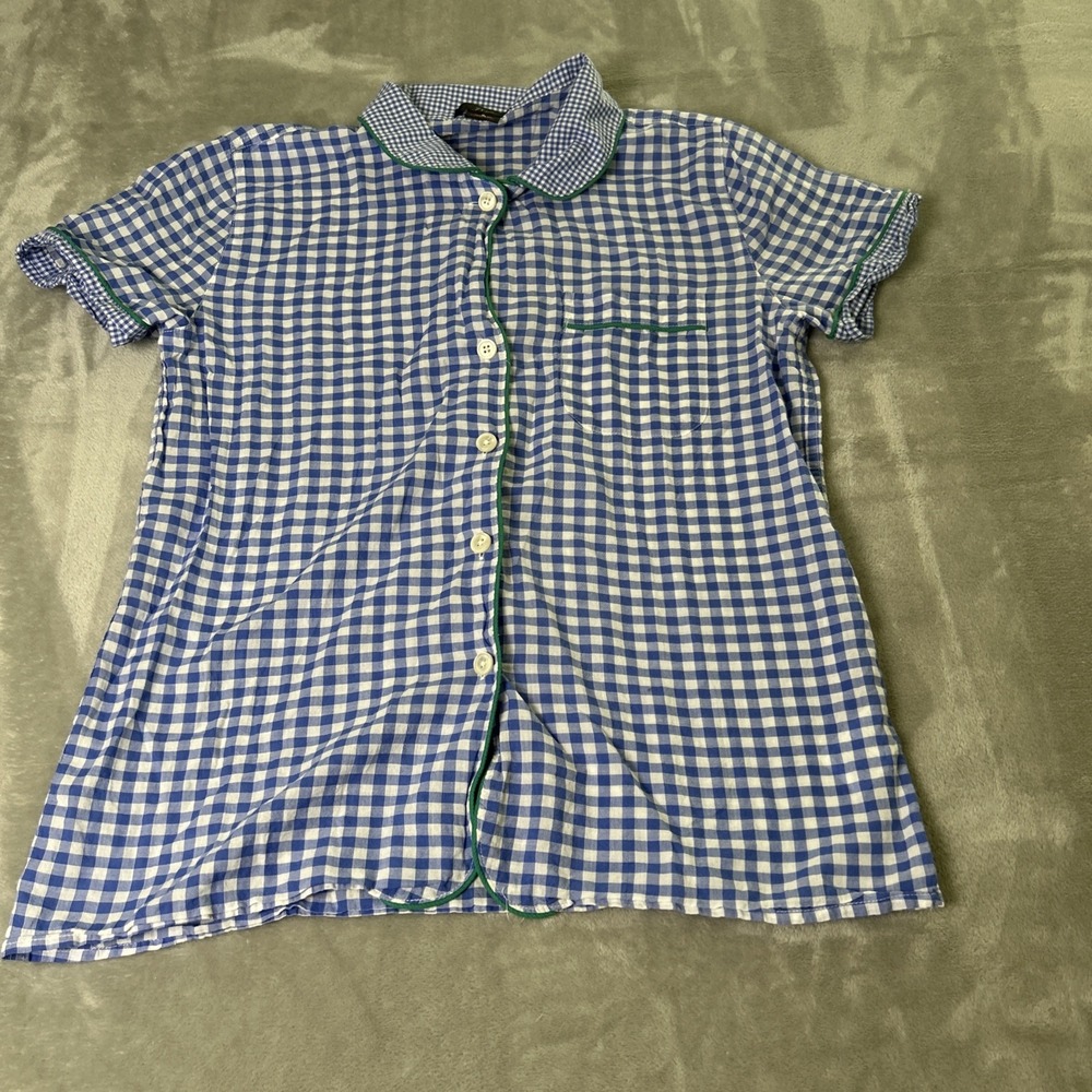 J. Crew Size S Plaid Linen Button Top Shirt
